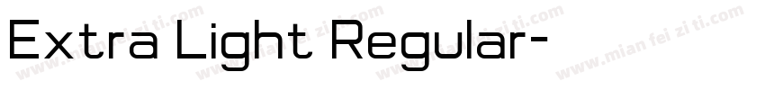 Extra Light Regular字体转换
